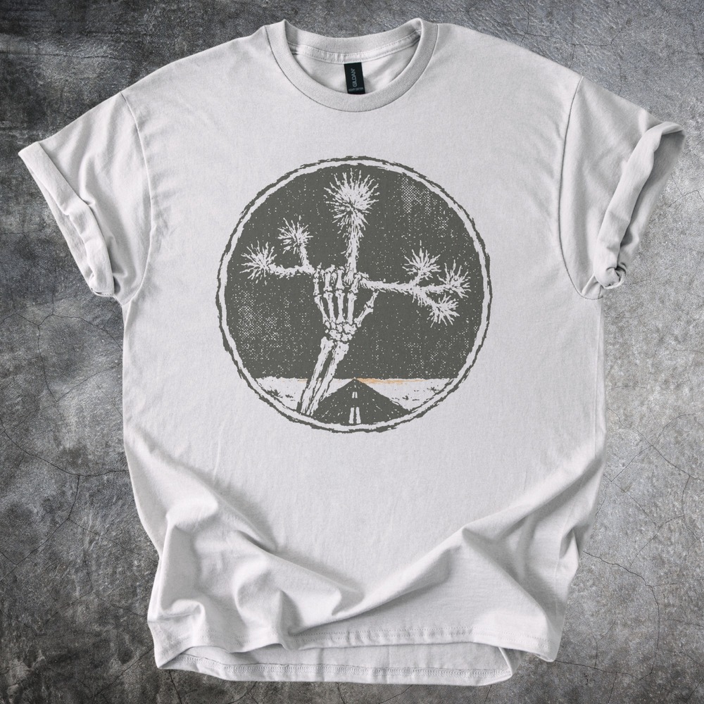 Vintage Style Skeleton Joshua Tree Linocut Shirt